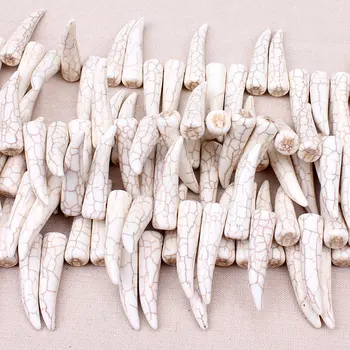 MEIBEADS 38pcs/Strand 10*38mm White Ivory Shape Natural Stone Howlite Beads For DIY Necklace Bracelet Jewelry Making UF1265
MEIBEADS 38pcs/Strand 10*38mm White Ivory Shape Natural Stone Howlite Beads For DIY Necklace Bracelet Jewelry Making UF1265