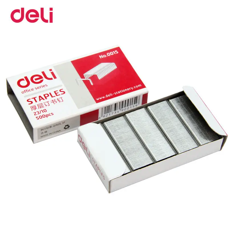 12mm hight staples crwon nails for deli Officel Metal Standards Hot Sale Staples 23/10 Size Silver 500pcs A Box Normal Staple
12mm hight staples crwon nails for deli Officel Metal Standards Hot Sale Staples 23/10 Size Silver 500pcs A Box Normal Staple