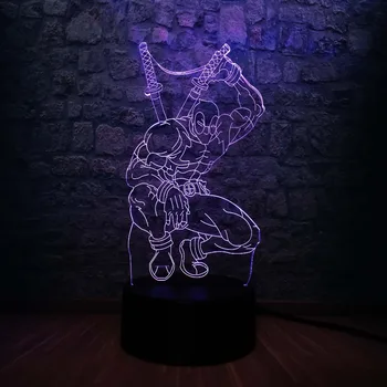 3D LED Night Light Illusion Atmosphere Movie Marvel Figure Deadpool RGB Bulb Multicolor Table Sleep Lamp Christmas Gift Kid Toys
3D LED Night Light Illusion Atmosphere Movie Marvel Figure Deadpool RGB Bulb Multicolor Table Sleep Lamp Christmas Gift Kid Toys