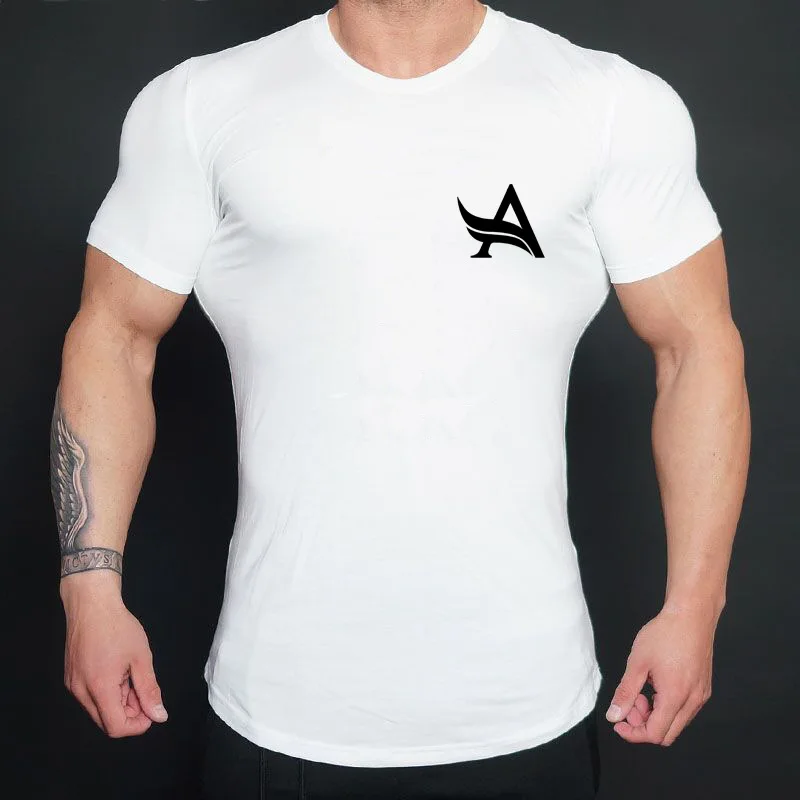 2018 Summer Men Workout Gym Breathable Quick Dry Top Tees Sports T-Shirts Running printing Fitness T-shirts Clothing |