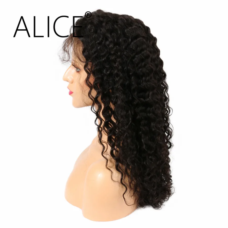 ALICE Kinky Curly Lace Frontal Wigs Pre Plucked Natural Color 150 Density (14)