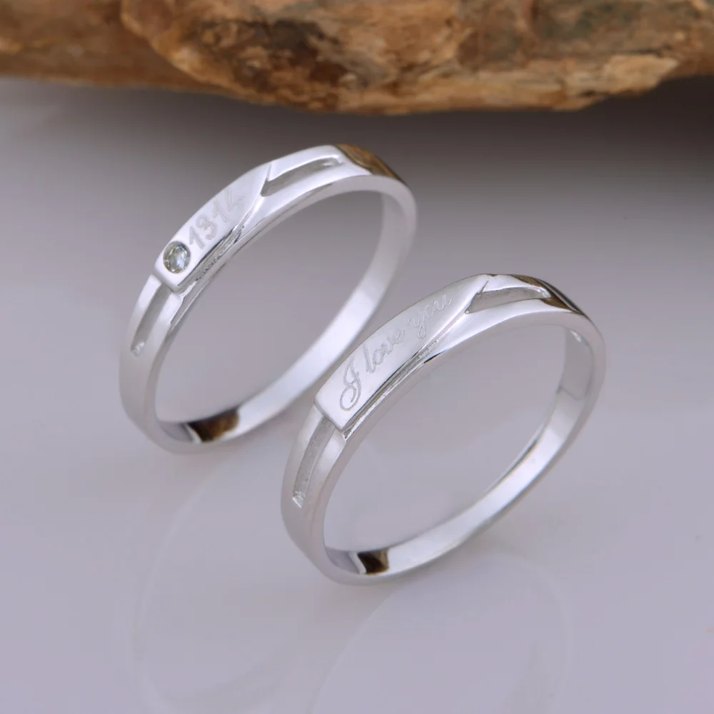 Романтические парные кольца покрытые ювелирные золотистые изысканный дизайн