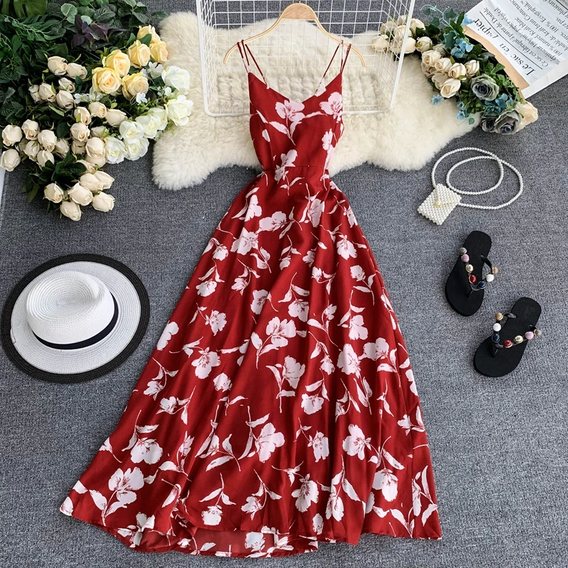 2019 new fashion women's dresses Summer vacation beach sexy retro suspender dress bohemian chiffon floral
2019 new fashion women's dresses Summer vacation beach sexy retro suspender dress bohemian chiffon floral