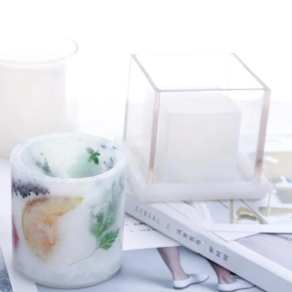 Hollow Center Designs Candle Making Moulds DIY Handmade Aromatherapy Candle Scented Candle Tealight Dried Flower Mold Tools