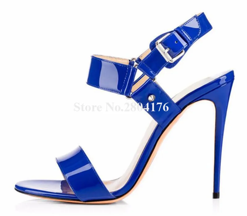 Women Sexy Open Toe Patent Leather Stiletto Heel Buckle Sandals Straps Super High Heel Sandals Nude Black Red Blue Dress Shoes
Women Sexy Open Toe Patent Leather Stiletto Heel Buckle Sandals Straps Super High Heel Sandals Nude Black Red Blue Dress Shoes