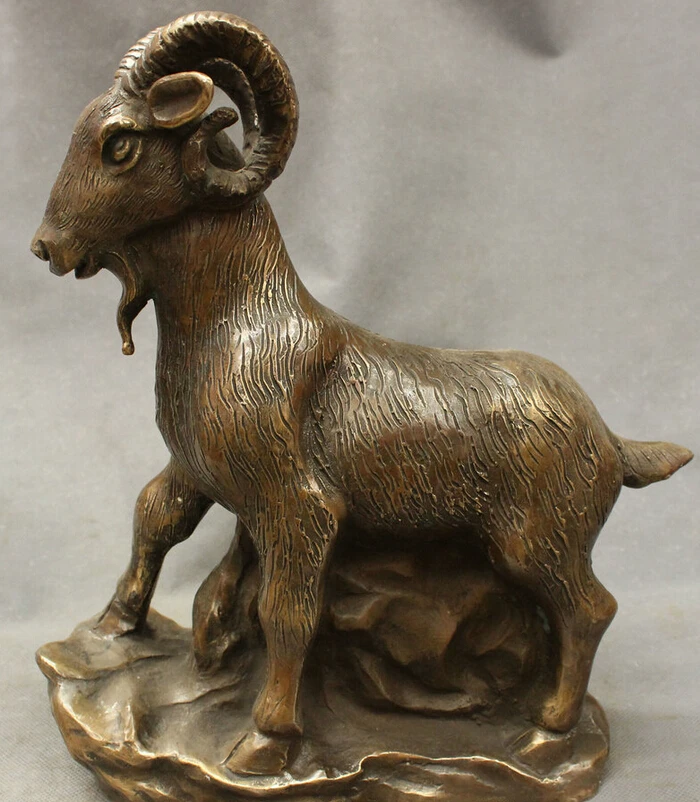 S4488 11"Chinese Bronze FengShui Wealth Year Zodiac Sheep Statue Copper Sculpture Set D0318
S4488 11"Chinese Bronze FengShui Wealth Year Zodiac Sheep Statue Copper Sculpture Set D0318
