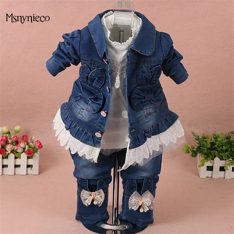 Baby Girl Clothes Sets 2018 Brand Fashion Girls Denim Jacket+T-shirt+Jeans Kids 3pcs Suit Infant Toddler Baby Clothing
Baby Girl Clothes Sets 2018 Brand Fashion Girls Denim Jacket+T-shirt+Jeans Kids 3pcs Suit Infant Toddler Baby Clothing