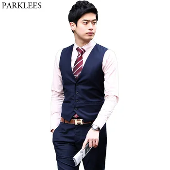 Mens Formal V-neck Sleeveless Business Dress Suit Vests Men Slim Fit Single Breasted Wedding Vest Waistcoat Gilet Homme Costume
Mens Formal V-neck Sleeveless Business Dress Suit Vests Men Slim Fit Single Breasted Wedding Vest Waistcoat Gilet Homme Costume