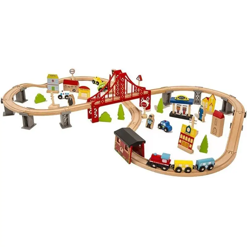 70pcs Wooden Train Set Learning Toy Kids Children Fun Road Crossing Track Multicolor gift safety DIY Installation
70pcs Wooden Train Set Learning Toy Kids Children Fun Road Crossing Track Multicolor gift safety DIY Installation