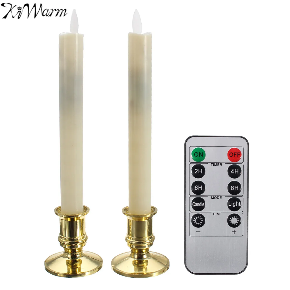 KiWarm 2Pcs Electric LED Candles Flickering Flameless Candle Light With Remote Control Battery for Home Christmas Party Decor
KiWarm 2Pcs Electric LED Candles Flickering Flameless Candle Light With Remote Control Battery for Home Christmas Party Decor
