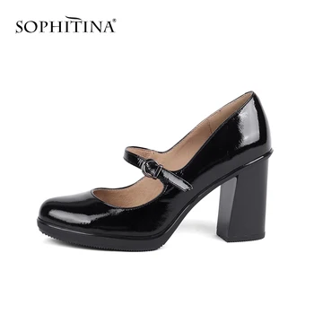 SOPHITINA High Woman Pumps Glossy Soft Durable Casual Square Heel Round Toe Sexy Genuine Leather Shoes Buckle Strap Pumps PC144
SOPHITINA High Woman Pumps Glossy Soft Durable Casual Square Heel Round Toe Sexy Genuine Leather Shoes Buckle Strap Pumps PC144