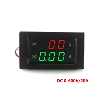 DC 0-600V/20A Digital Voltmeter Ammeter DC VOLT AMP Tester Gauge with red and green Led Power Supply DC 3.5-30V
DC 0-600V/20A Digital Voltmeter Ammeter DC VOLT AMP Tester Gauge with red and green Led Power Supply DC 3.5-30V