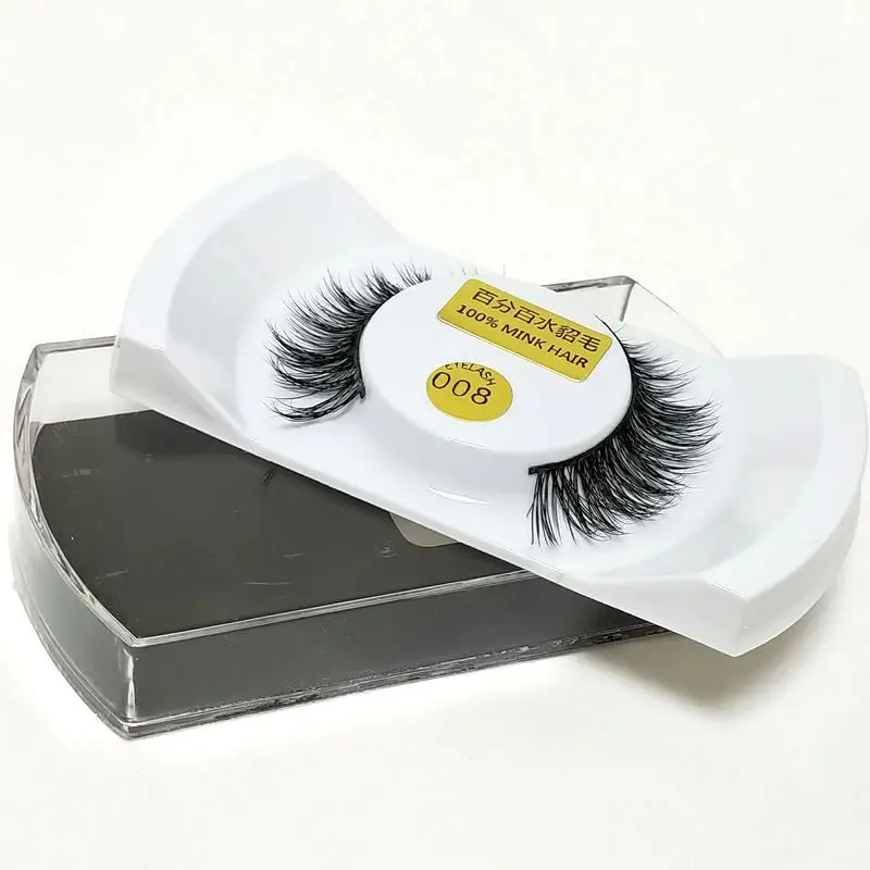 100% Real Mink Hair Black Natural Thick False Fake Eyelashes Women Lady Eye Lashes Makeup Extension Tools 008
100% Real Mink Hair Black Natural Thick False Fake Eyelashes Women Lady Eye Lashes Makeup Extension Tools 008