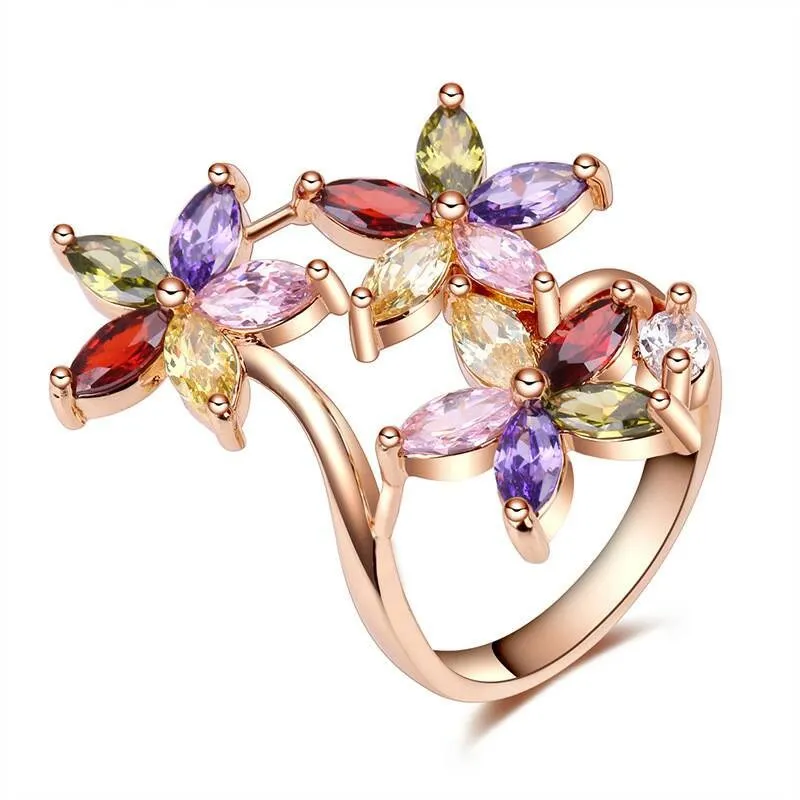 Marcatsa Multicolor Olivine Red Purple Crystal Trefoil Flower CZ Ring Exaggerated Style Finger Rings for Woman Wedding Jewelry
Marcatsa Multicolor Olivine Red Purple Crystal Trefoil Flower CZ Ring Exaggerated Style Finger Rings for Woman Wedding Jewelry