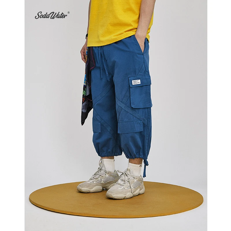 SODA WATER Ankle-Length Pants Loose Fit Pocket Cargo Pants High Street Urban Men Clothing Elastic Waist Casual Trousers 9345S
SODA WATER Ankle-Length Pants Loose Fit Pocket Cargo Pants High Street Urban Men Clothing Elastic Waist Casual Trousers 9345S