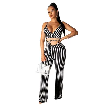 Sexy Women Striped Summer Jumpsuit Sleeveless Strappy Holow Out Ladies Clubwear 2019 Deep V Neck Playsuit Bodycon Party Bodysuit
Sexy Women Striped Summer Jumpsuit Sleeveless Strappy Holow Out Ladies Clubwear 2019 Deep V Neck Playsuit Bodycon Party Bodysuit
