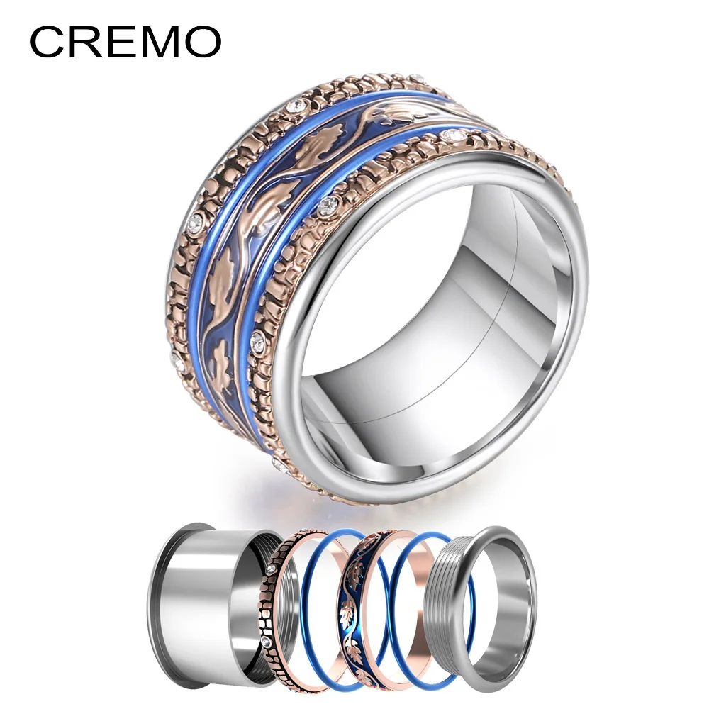 Cremo Arctic Symphony Collection Rings Personalized Vintage Stackable Rings Stainless Steel Layer Rings Anillos Mujer Free Box
Cremo Arctic Symphony Collection Rings Personalized Vintage Stackable Rings Stainless Steel Layer Rings Anillos Mujer Free Box