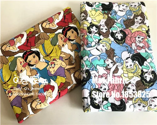 50*160cm Snow White Dwarf Mermaid Elasticity cotton fabric For Sewing Fat Patchwork baby boy shirt pajamas Cloth Kid
50*160cm Snow White Dwarf Mermaid Elasticity cotton fabric For Sewing Fat Patchwork baby boy shirt pajamas Cloth Kid