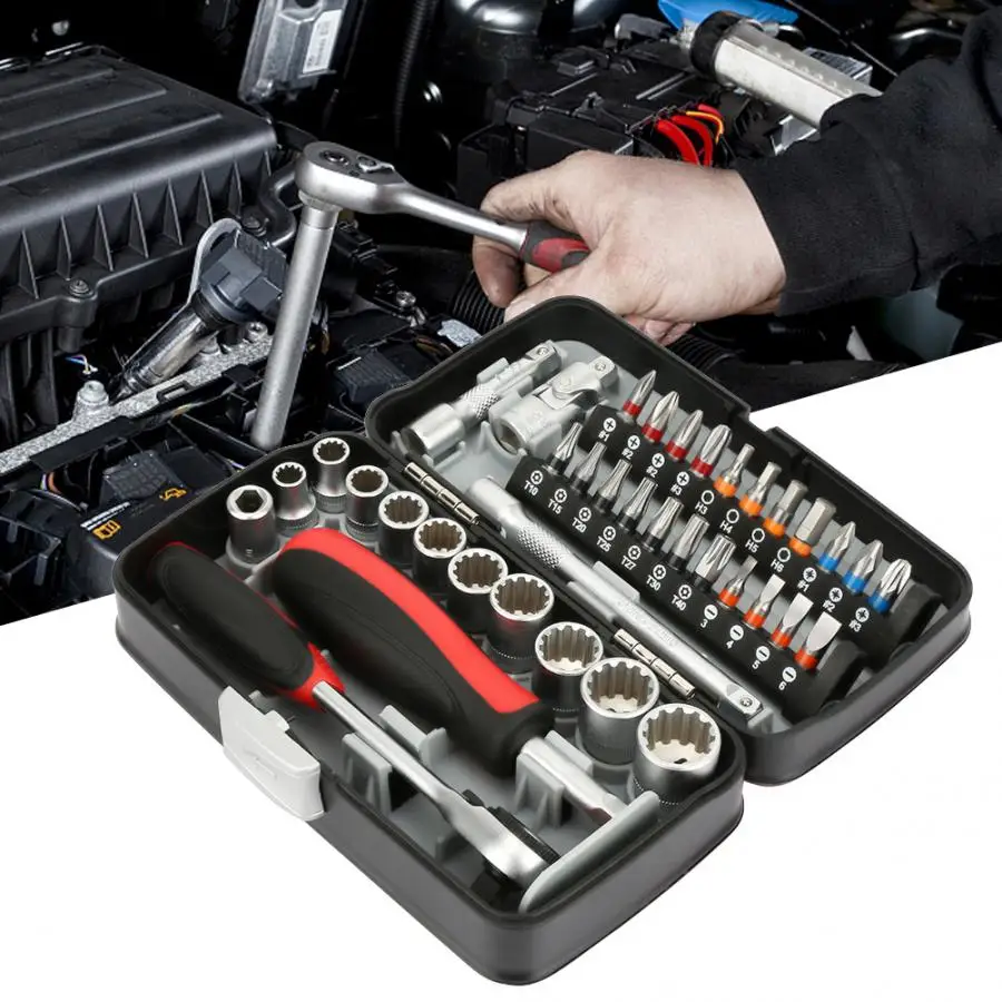 38PCS MiNi Hand Tool Set General Household Repair Hand Tool Kit Ratchet Socket Wrench Screwdriver Knife Wrench Tool Kit
38PCS MiNi Hand Tool Set General Household Repair Hand Tool Kit Ratchet Socket Wrench Screwdriver Knife Wrench Tool Kit