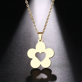 DOTIFI Stainless Steel Necklace For Women Heart Of Petals Gold And Silver Color Pendant Necklace Engagement Jewelry
DOTIFI Stainless Steel Necklace For Women Heart Of Petals Gold And Silver Color Pendant Necklace Engagement Jewelry