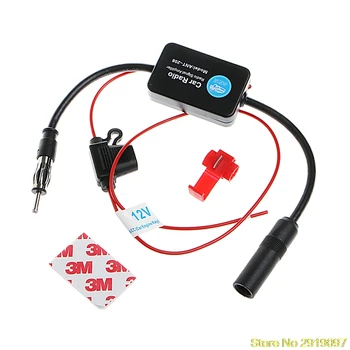 

OOTDTY New Arrive 12V 25dB ANT-208 Car FM Radio Antenna Amplifier Booster with Indicator Modelping Support
