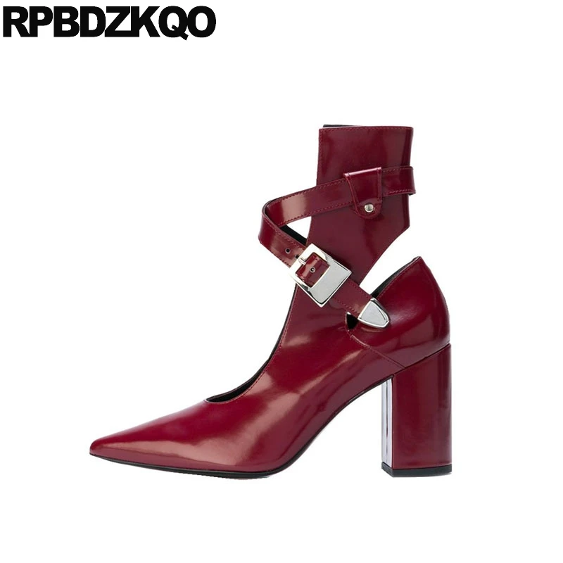 shoes size 4 34 ladies korean ankle strap chunky chic 8cm sexy white high heels pointed toe celebrity pumps 2018 cross wine red
shoes size 4 34 ladies korean ankle strap chunky chic 8cm sexy white high heels pointed toe celebrity pumps 2018 cross wine red