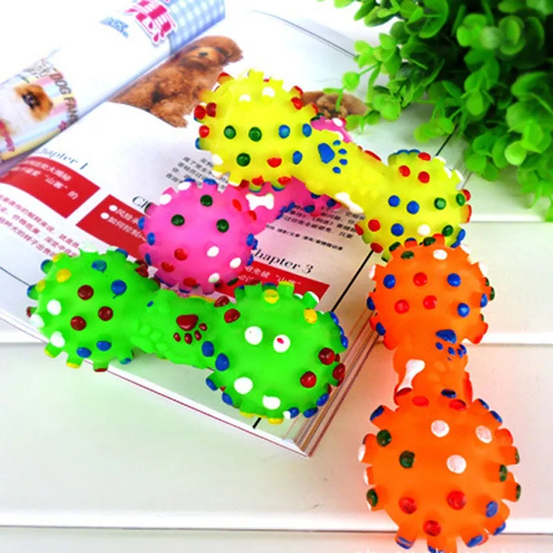 2018 Dog Toys Colorful Dotted Dumbbell Shaped Dog Toys Squeeze Squeaky Faux Bone Pet Chew Toys For Dogs
2018 Dog Toys Colorful Dotted Dumbbell Shaped Dog Toys Squeeze Squeaky Faux Bone Pet Chew Toys For Dogs