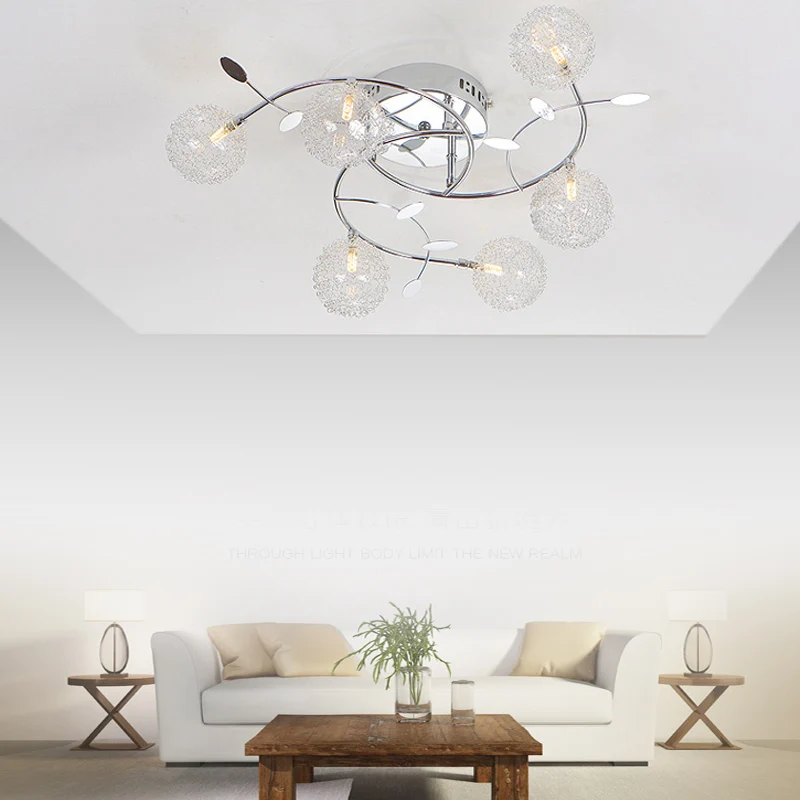 Creative Personality Silver Led ceiling lights plafond lamp for home living room lights ceiling light fixture Kitchen lamps
Creative Personality Silver Led ceiling lights plafond lamp for home living room lights ceiling light fixture Kitchen lamps