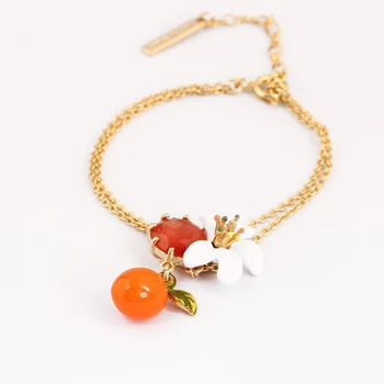 2018 New Handmade Enamel White Flowers Orange Bracelets Summer Women's Jewelry Accessories Valentine's Day Gifts
2018 New Handmade Enamel White Flowers Orange Bracelets Summer Women's Jewelry Accessories Valentine's Day Gifts