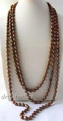 DD Wholesale FREE SHIPPING >>>> 100'' 9mm Coffee Rice Freshwater Peal Necklace
DD Wholesale FREE SHIPPING >>>> 100'' 9mm Coffee Rice Freshwater Peal Necklace