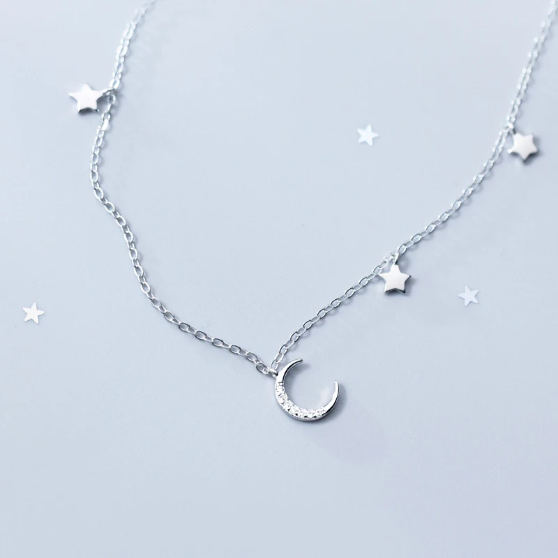DXJEL 100% 925 Sterling Silver Jewelry Moon Stars Charm Pendant Necklace Fashion Boho Jewelry Choker Necklaces for Women
DXJEL 100% 925 Sterling Silver Jewelry Moon Stars Charm Pendant Necklace Fashion Boho Jewelry Choker Necklaces for Women