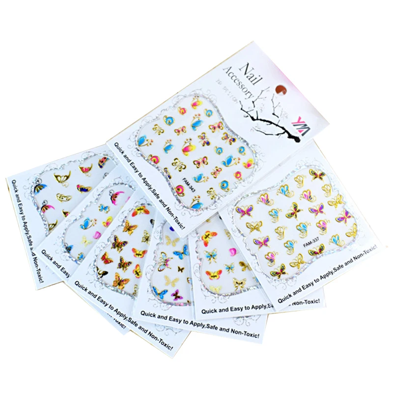 1set=30sheets Hot Stamping 3D Nail Sticker Set Holographic Butterfly Series Design Adhesive Nails Art Decals Stickers Accessory
1set=30sheets Hot Stamping 3D Nail Sticker Set Holographic Butterfly Series Design Adhesive Nails Art Decals Stickers Accessory