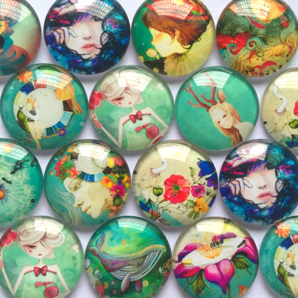 ZEROUP 12mm 20mm Round Glass Cabochon Mixed Pattern Pictures Fit Cameo Base Setting for Flat Back Jewelry TP-180
ZEROUP 12mm 20mm Round Glass Cabochon Mixed Pattern Pictures Fit Cameo Base Setting for Flat Back Jewelry TP-180