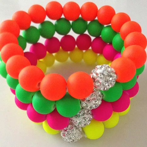 12 Piece/ ,Each Color 3 Piece, Mix Neon Fluorescence Candy Color Beads crystal Bracelet Ball Stretch Bracelets p342
12 Piece/ ,Each Color 3 Piece, Mix Neon Fluorescence Candy Color Beads crystal Bracelet Ball Stretch Bracelets p342