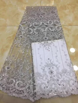 High Quality Nigerian Lace Fabric 2018 With Beads African French Net Lace Fabric Grey 3D Flower Embroidered Tulle Mesh Lace
High Quality Nigerian Lace Fabric 2018 With Beads African French Net Lace Fabric Grey 3D Flower Embroidered Tulle Mesh Lace