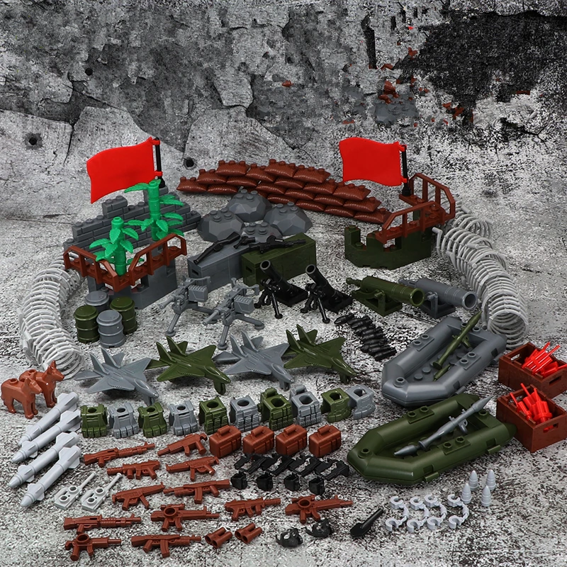 120PCS Speedboat Fighter Military Gun Weapons City police parts playmobil mini figures Building Block Brick original Toys
120PCS Speedboat Fighter Military Gun Weapons City police parts playmobil mini figures Building Block Brick original Toys