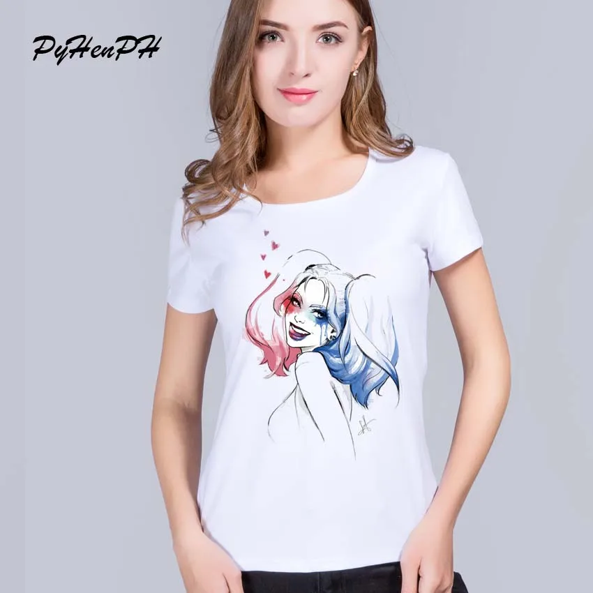 PyHenPH Wholesale Summer Shirts Harley Quinn T Shirt Women O-neck T-shirt Casual t shirt Top Tees Camisa Short Sleeve
PyHenPH Wholesale Summer Shirts Harley Quinn T Shirt Women O-neck T-shirt Casual t shirt Top Tees Camisa Short Sleeve