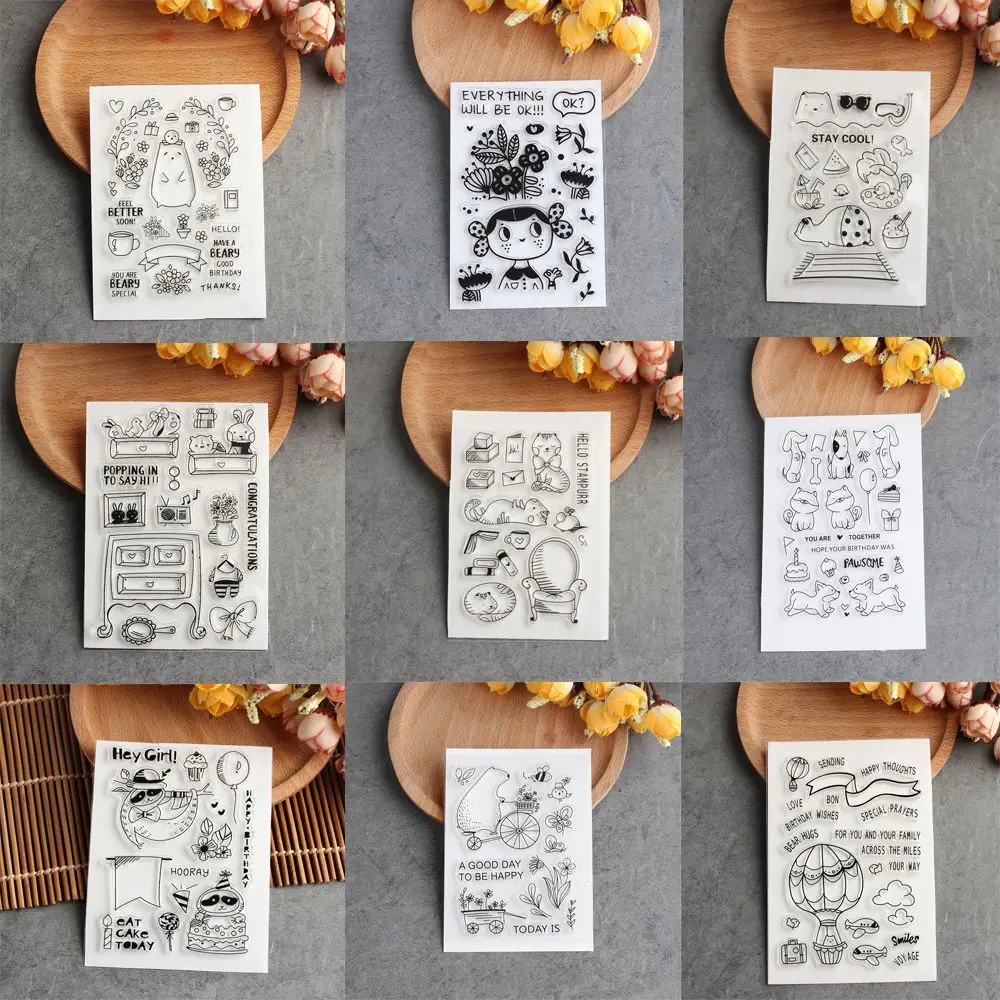 Decor Embossing DIY Crafts Girl Clear Stamps Cutting Dies Stencils Scrapbooking