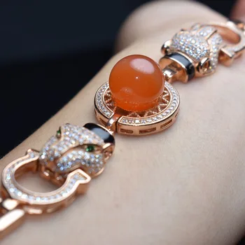 Fine Jewelry Real 925 Steling Silver s925 100% Natural Red Agate Gemstone Leopard Unisex Bracelets Christmas Gift
Fine Jewelry Real 925 Steling Silver s925 100% Natural Red Agate Gemstone Leopard Unisex Bracelets Christmas Gift