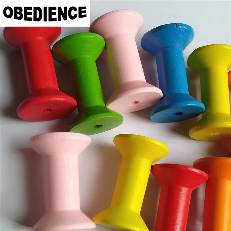 OBEDIENCE 50pcs mpty Wooden Bobbins Spools Of Thread Random Mixed Color Needlework 45mmx30mm
OBEDIENCE 50pcs mpty Wooden Bobbins Spools Of Thread Random Mixed Color Needlework 45mmx30mm