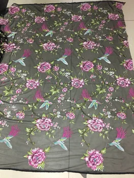 african fabric 5yards/bag TYN01# Black cloth embroidered with pink flowers and birds for bridal wedding dress/sawing
african fabric 5yards/bag TYN01# Black cloth embroidered with pink flowers and birds for bridal wedding dress/sawing