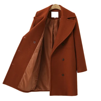 Women Winter Wool Coat Long Sleeve Casual Woolen Winter Cape Tops Double Breasted Outerwear Clothing Windbreaker Office Ladies
Women Winter Wool Coat Long Sleeve Casual Woolen Winter Cape Tops Double Breasted Outerwear Clothing Windbreaker Office Ladies