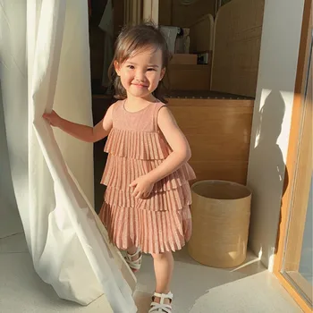 Lovely Children Summer Girls Solid Color Cute Sparkling Pleated Cake Sleeveless Sweet Princess Dress 1-7Y Toddler Girl Clothes
Lovely Children Summer Girls Solid Color Cute Sparkling Pleated Cake Sleeveless Sweet Princess Dress 1-7Y Toddler Girl Clothes