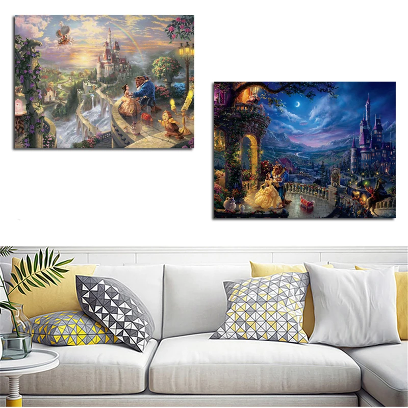 Beauty And The Beast By Thomas Kinkade Canvas Painting Print Living Room Artwork Home Decoration Modern Wall Art Painting Poster
Beauty And The Beast By Thomas Kinkade Canvas Painting Print Living Room Artwork Home Decoration Modern Wall Art Painting Poster