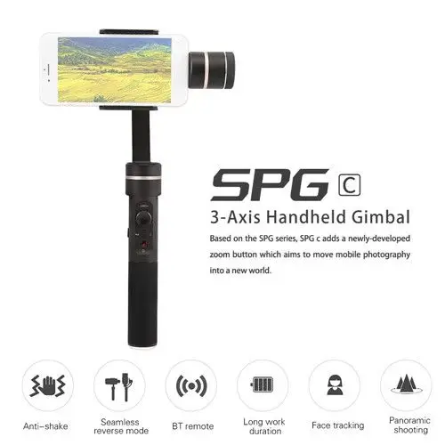 Feiyu Tech SPG-C 3 Axis Bluetooth Stabilized Handheld Gimbal for SmartPhone rc drone
Feiyu Tech SPG-C 3 Axis Bluetooth Stabilized Handheld Gimbal for SmartPhone rc drone