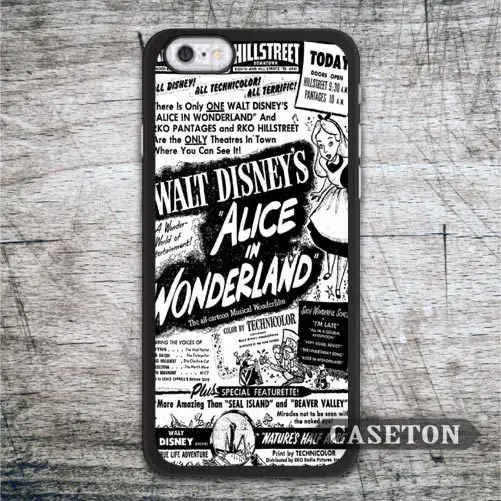 Alice In Wonderland Black White font b Case b font For font b iPhone b font