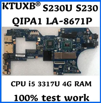 KTUXB QIPA1 LA-8671P for Lenovo Thinkpad S230U S230 Notebook Motherboard 04X0726 04Y1526 CPU i5 3317U 4G RAM 100% test work
KTUXB QIPA1 LA-8671P for Lenovo Thinkpad S230U S230 Notebook Motherboard 04X0726 04Y1526 CPU i5 3317U 4G RAM 100% test work