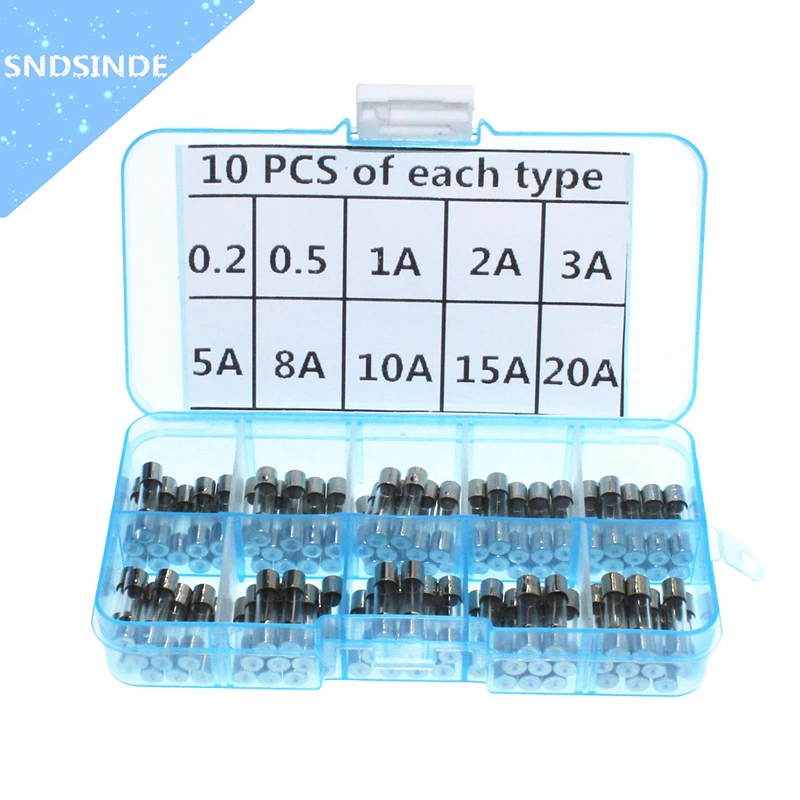 Promotion! 100Pcs Set 5x20mm Quick Blow Glass Tube Fuse Assorted Kits,Fast-blow Glass Fuses
Promotion! 100Pcs Set 5x20mm Quick Blow Glass Tube Fuse Assorted Kits,Fast-blow Glass Fuses