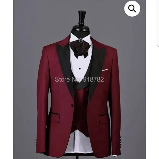 Burgundy Men Suits For Wedding 2018 Latest Coat Pant Design Fashion 3 Piece Suits Peaked Lapel Slim Wedding Groom Suits Tuxedo
Burgundy Men Suits For Wedding 2018 Latest Coat Pant Design Fashion 3 Piece Suits Peaked Lapel Slim Wedding Groom Suits Tuxedo
