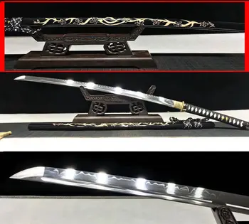 Hand-Carved Black Hard Wood Scabbard Japanese Samurai Sword Katana Battle Ready Sharp T10 Steel Blade Clay Tempered/Full Tang
Hand-Carved Black Hard Wood Scabbard Japanese Samurai Sword Katana Battle Ready Sharp T10 Steel Blade Clay Tempered/Full Tang